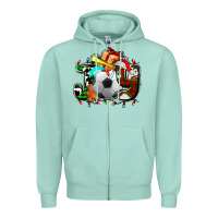 Seafoam joy with soccer element and Christmas Zipper Hoodie - AdoDesignShop