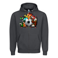 Smoke joy with soccer element and Christmas Zipper Hoodie - AdoDesignShop
