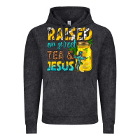 Vintage Black raised on sweet tea and jesus Vintage Hoodie - texasbilliewilder
