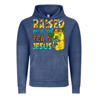 Vintage Denim raised on sweet tea and jesus Vintage Hoodie - texasbilliewilder
