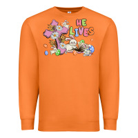 Carrot he lives with bunnys and eggs Premium Sweatshirt - MaliasSmallBusiness