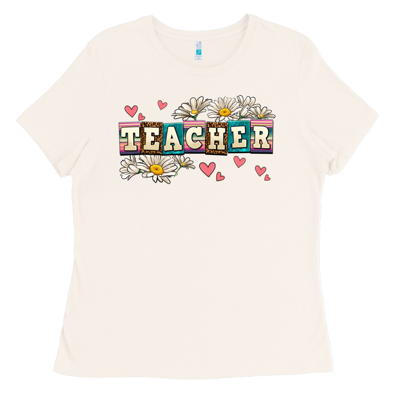 Daisy Teacher Ladies Tee by AdoDesignShop | Teevron