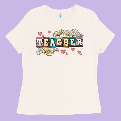 Daisy Teacher Ladies Tee Designed By Adodesignshop