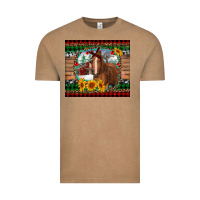Vintage Coffee christmas farm and horse Vintage Tee - RanaPortraitStore