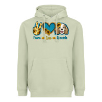 Matcha Peace Love Cocker Spaniel Heavyweight Hoodie - Jasminsmagicworld