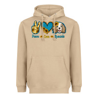 Mushroom Peace Love Cocker Spaniel Heavyweight Hoodie - Jasminsmagicworld