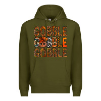Army Green western gobble with turkey bbs Premium Hoodie - BundleAndBundleShop