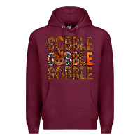 Burgundy western gobble with turkey bbs Premium Hoodie - BundleAndBundleShop