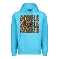 Ocean Blue western gobble with turkey bbs Premium Hoodie - BundleAndBundleShop