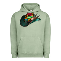 Pigment Oil Green Aztec Sunflower Cowboy Hat Urban Hoodie - Bettercallsaul