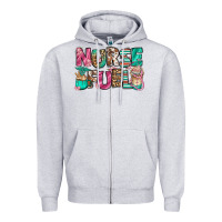 Heather Grey nurse fuel coffee cups Zipper Hoodie - Jasminsmagicworld