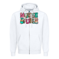 White nurse fuel coffee cups Zipper Hoodie - Jasminsmagicworld