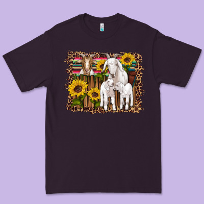 Gats Baby Gots Sunflowers Wooden Serape Leopard Premium Tee Designed By Artiststas