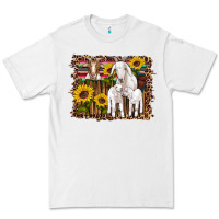 White gats baby gots sunflowers wooden serape leopard Premium Tee - Artiststas