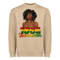 Mushroom 1865 juneteenth with afro black woman Heavyweight Sweatshirt - texasbilliewilder