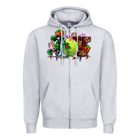Heather Grey joy and tennis christmas Zipper Hoodie - AdoDesignShop