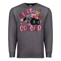 Charcoal Heather heart crusher Premium Sweatshirt - MaliasSmallBusiness