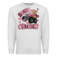 Oatmeal Heather heart crusher Premium Sweatshirt - MaliasSmallBusiness