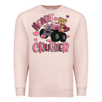 Pale Pink heart crusher Premium Sweatshirt - MaliasSmallBusiness