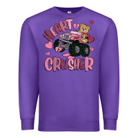 Purple heart crusher Premium Sweatshirt - MaliasSmallBusiness