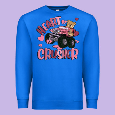 Heart Crusher Premium Sweatshirt Designed By Maliassmallbusiness
