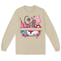 Mushroom custom name nurse hat and elements Long Sleeve Tee - AdoDesignShop