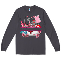 Smoke custom name nurse hat and elements Long Sleeve Tee - AdoDesignShop