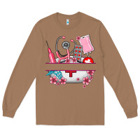Toasted Coconut custom name nurse hat and elements Long Sleeve Tee - AdoDesignShop