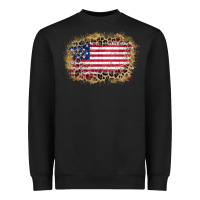 Black america leopard glitter flag Heavyweight Sweatshirt - Zillion Design Studio