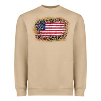 Mushroom america leopard glitter flag Heavyweight Sweatshirt - Zillion Design Studio