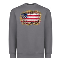 Storm america leopard glitter flag Heavyweight Sweatshirt - Zillion Design Studio