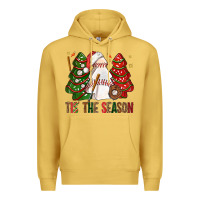 Antique Gold tis' the season baseball christmas cakes bbs Premium Hoodie - BundleAndBundleShop