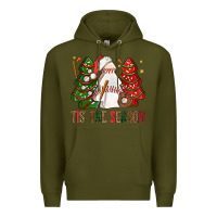 Army Green tis' the season baseball christmas cakes bbs Premium Hoodie - BundleAndBundleShop