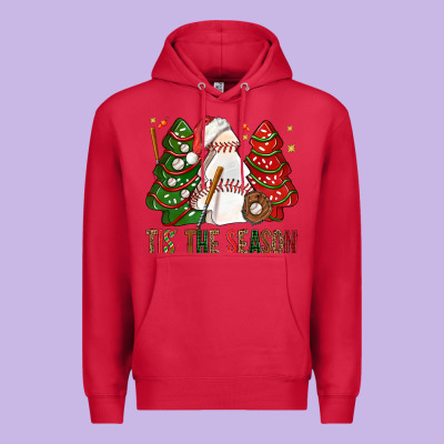 Tis' The Season Baseball Christmas Cakes Bbs Premium Hoodie Designed By Bundleandbundleshop