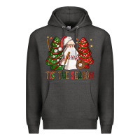 Charcoal Heather tis' the season baseball christmas cakes bbs Premium Hoodie - BundleAndBundleShop