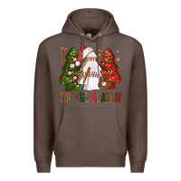 Coffee tis' the season baseball christmas cakes bbs Premium Hoodie - BundleAndBundleShop