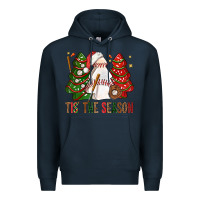 Navy tis' the season baseball christmas cakes bbs Premium Hoodie - BundleAndBundleShop