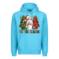 Ocean Blue tis' the season baseball christmas cakes bbs Premium Hoodie - BundleAndBundleShop