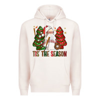 Pale Pink tis' the season baseball christmas cakes bbs Premium Hoodie - BundleAndBundleShop