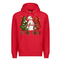Red tis' the season baseball christmas cakes bbs Premium Hoodie - BundleAndBundleShop