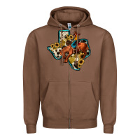 Chestnut rodeo sunflower texas map Zipper Hoodie - JahusDesignShop