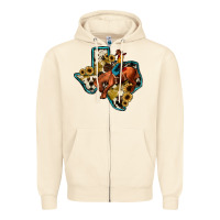 Sandshell rodeo sunflower texas map Zipper Hoodie - JahusDesignShop
