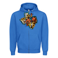 True Royal rodeo sunflower texas map Zipper Hoodie - JahusDesignShop