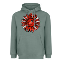 Sage Ladybug Sunflower Heavyweight Hoodie - Jasminsmagicworld