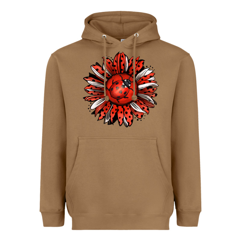 Ladybug Sunflower Heavyweight Hoodie by Jasminsmagicworld | Teevron