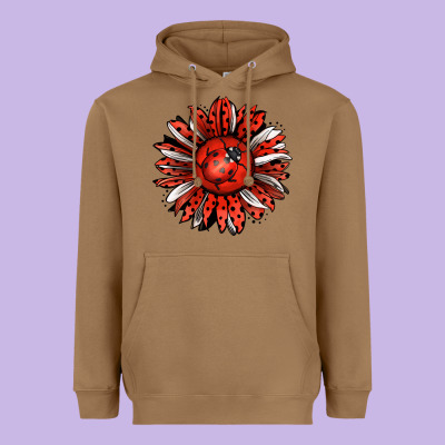 Ladybug Sunflower Heavyweight Hoodie Designed By Jasminsmagicworld