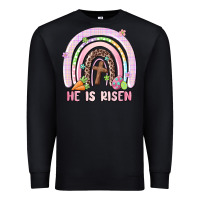 Black he is risen easter rainbow Premium Sweatshirt - MaliasSmallBusiness