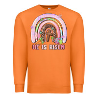 Carrot he is risen easter rainbow Premium Sweatshirt - MaliasSmallBusiness