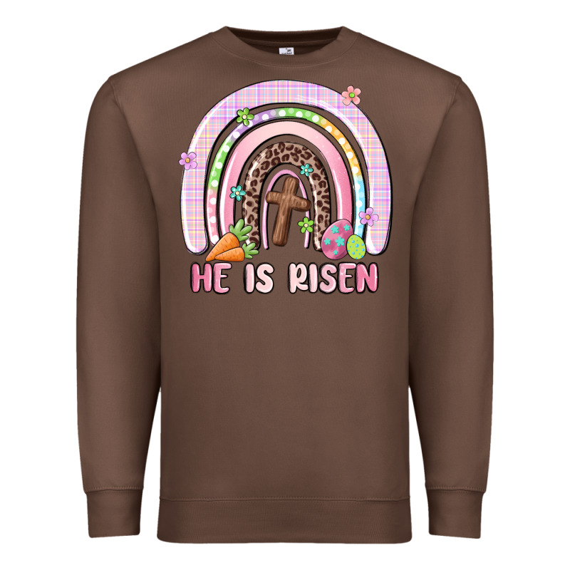 He Is Risen Easter Rainbow Premium Sweatshirt by MaliasSmallBusiness | Teevron