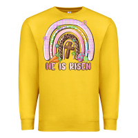Lemon he is risen easter rainbow Premium Sweatshirt - MaliasSmallBusiness